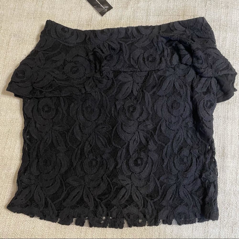 Inc Black Lace Skirt